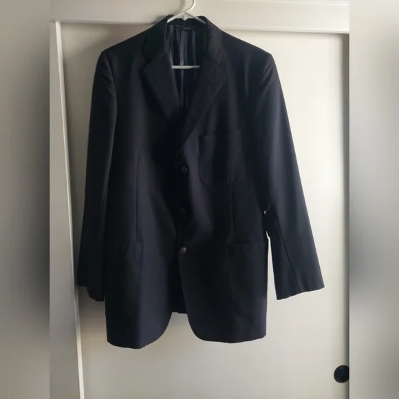 Brooks Brothers 1818 Regent Classic Blazer Jacket Wool Navy Blue 42R Preppy